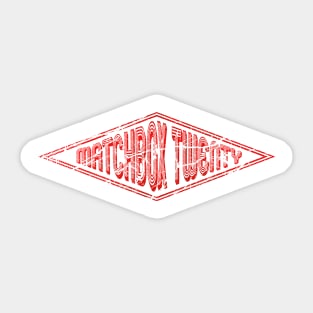 Matchbox Twenty - Redline Vintage Wajik Sticker